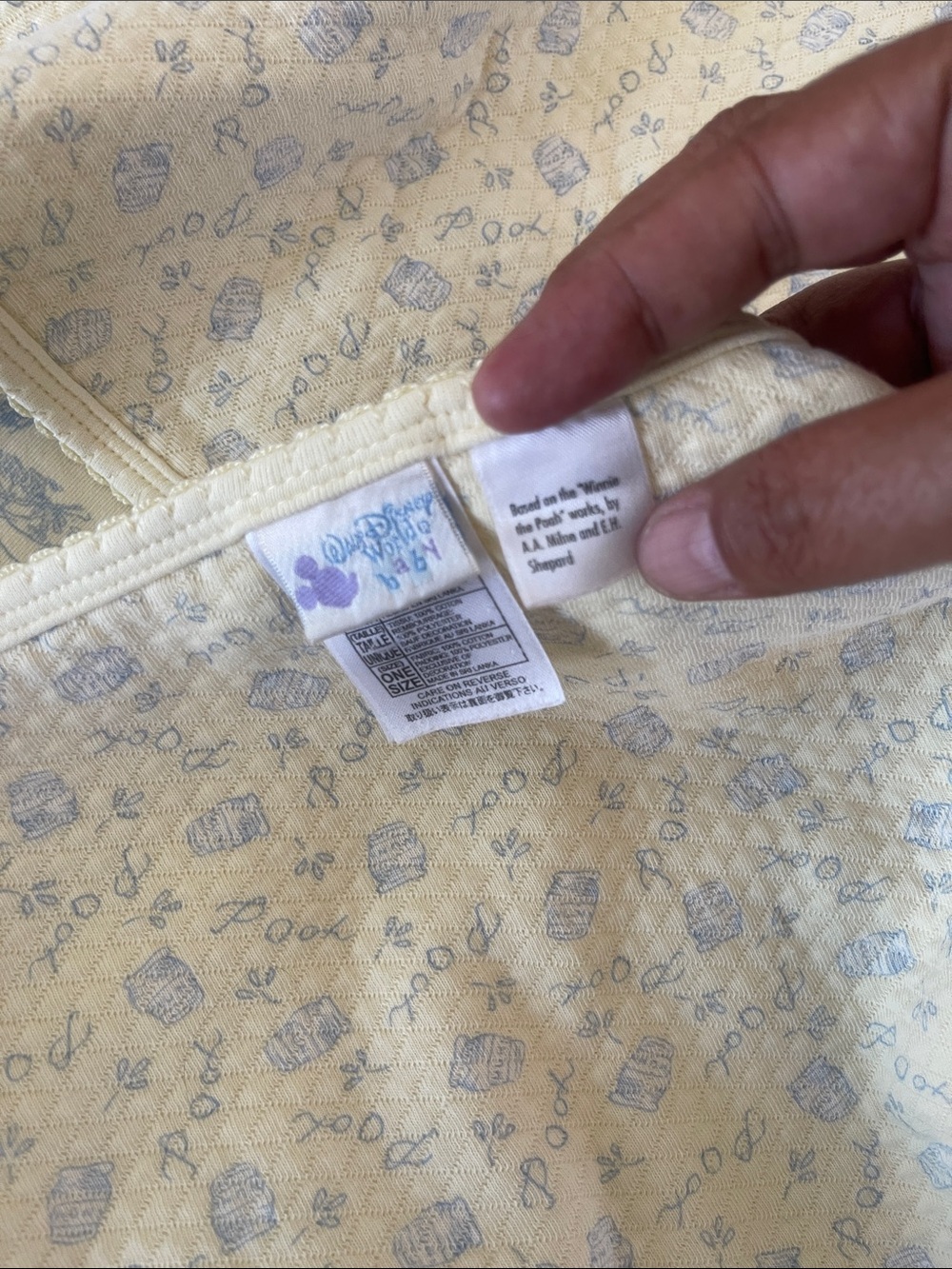 Vintage Walt Disney World Winnie The Pooh Baby Blanket - Picture 5 of 13